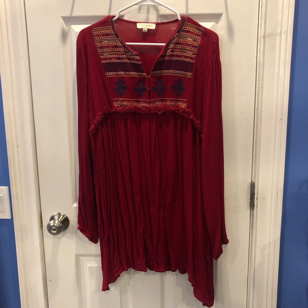Umgee Embroidered Tunic Top 1XL
